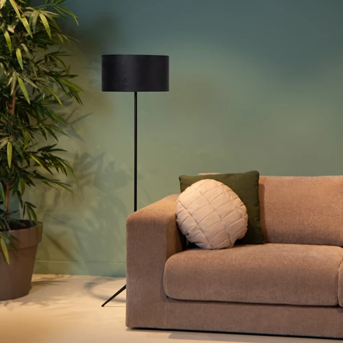 Lucide TONDO - Stehlampe - Ø 38 cm - 1xE27 - Schwarz - Atmosphäre 1